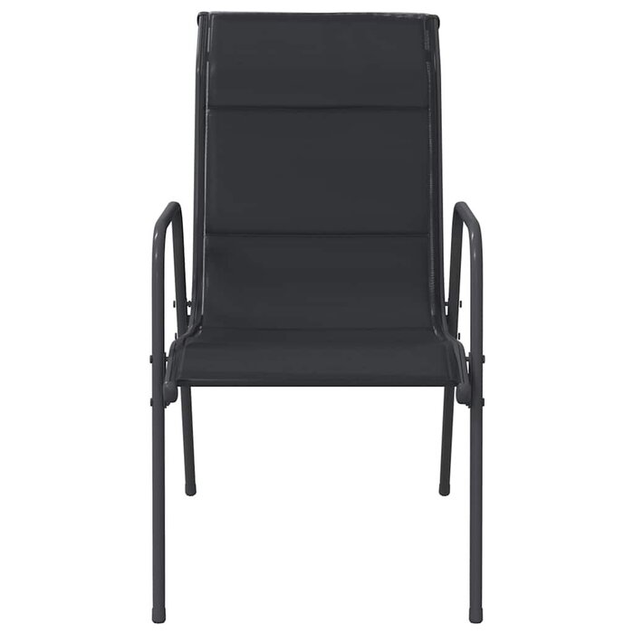 Vidaxl Lot de 4 chaises de jardin en acier et textilène - Jusqu'à -34%