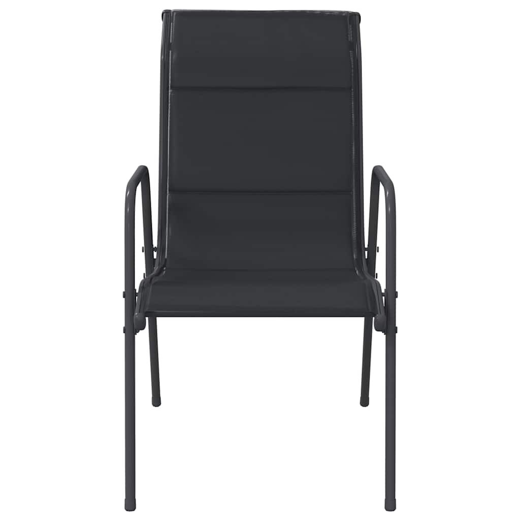 Vidaxl Lot de 4 chaises de jardin en acier et textilène - Jusqu'à -34%