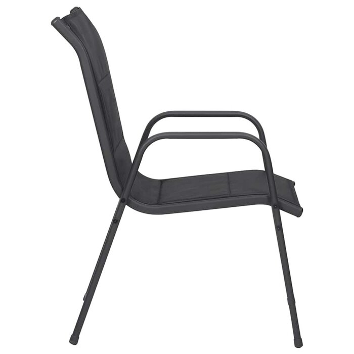 Vidaxl Lot de 4 chaises de jardin en acier et textilène - Jusqu'à -34%