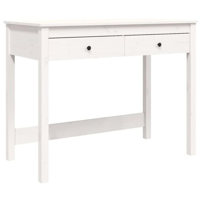 Vidaxl Bureau en bois de pin massif 100x50 cm - Jusqu'à -35%