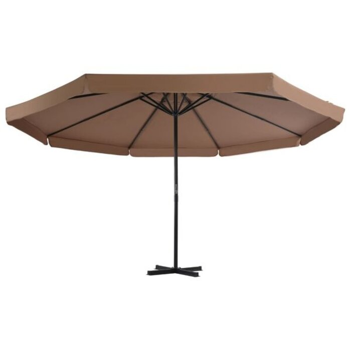 Vidaxl Parasol déporté XXL 500 cm taupe - Jusqu'à 35 % de remise