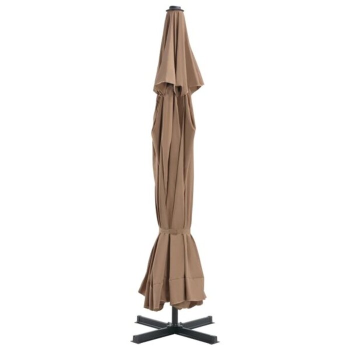 Vidaxl Parasol déporté XXL 500 cm taupe - Jusqu'à 35 % de remise