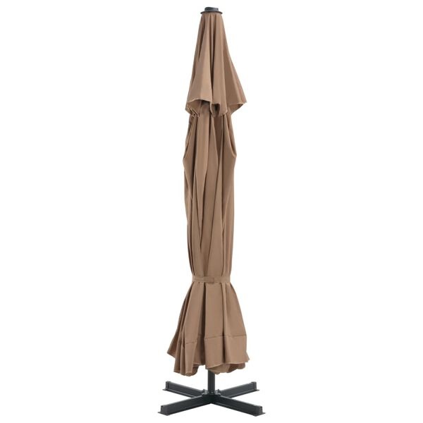 Vidaxl Parasol déporté XXL 500 cm taupe - Jusqu'à 35 % de remise