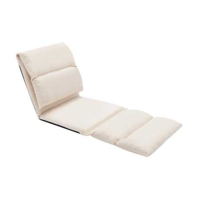 Vidaxl Chaise de sol pliable microfibre crème - Jusqu'à 34% de remise