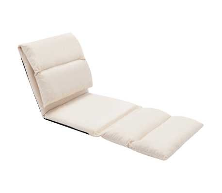 Vidaxl Chaise de sol pliable microfibre crème - Jusqu'à 34% de remise