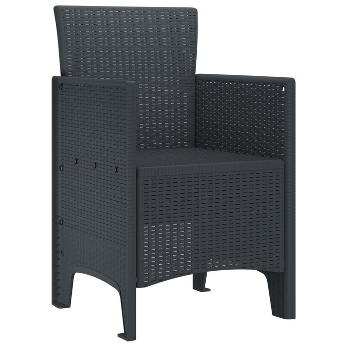 Vidaxl Lot de 2 chaises de jardin anthracite - Jusqu'à 34% de remise