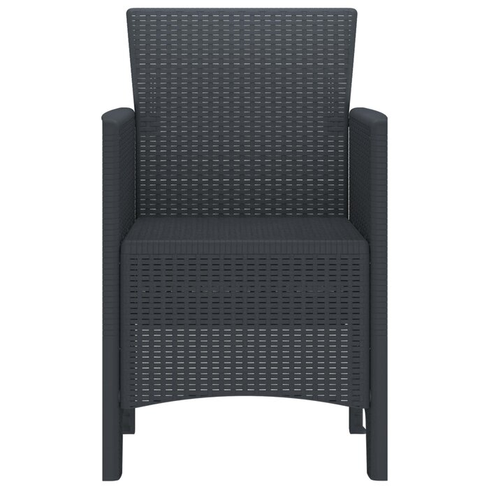 Vidaxl Lot de 2 chaises de jardin anthracite - Jusqu'à 34% de remise
