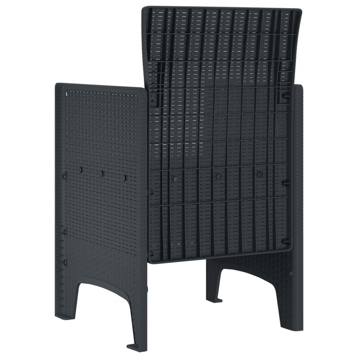 Vidaxl Lot de 2 chaises de jardin anthracite - Jusqu'à 34% de remise
