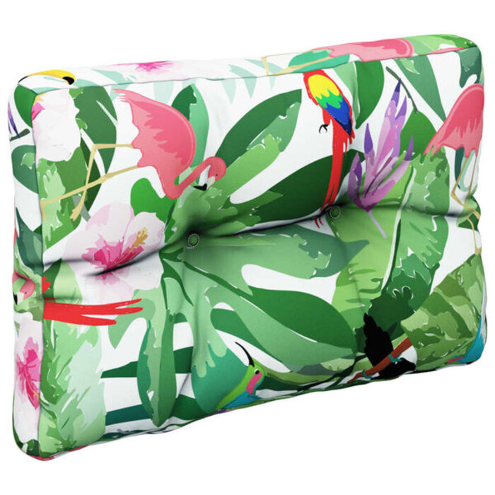 Vidaxl Lot de 2 coussins de palette fleuris 50x50cm - Jusqu'à 32% de remise