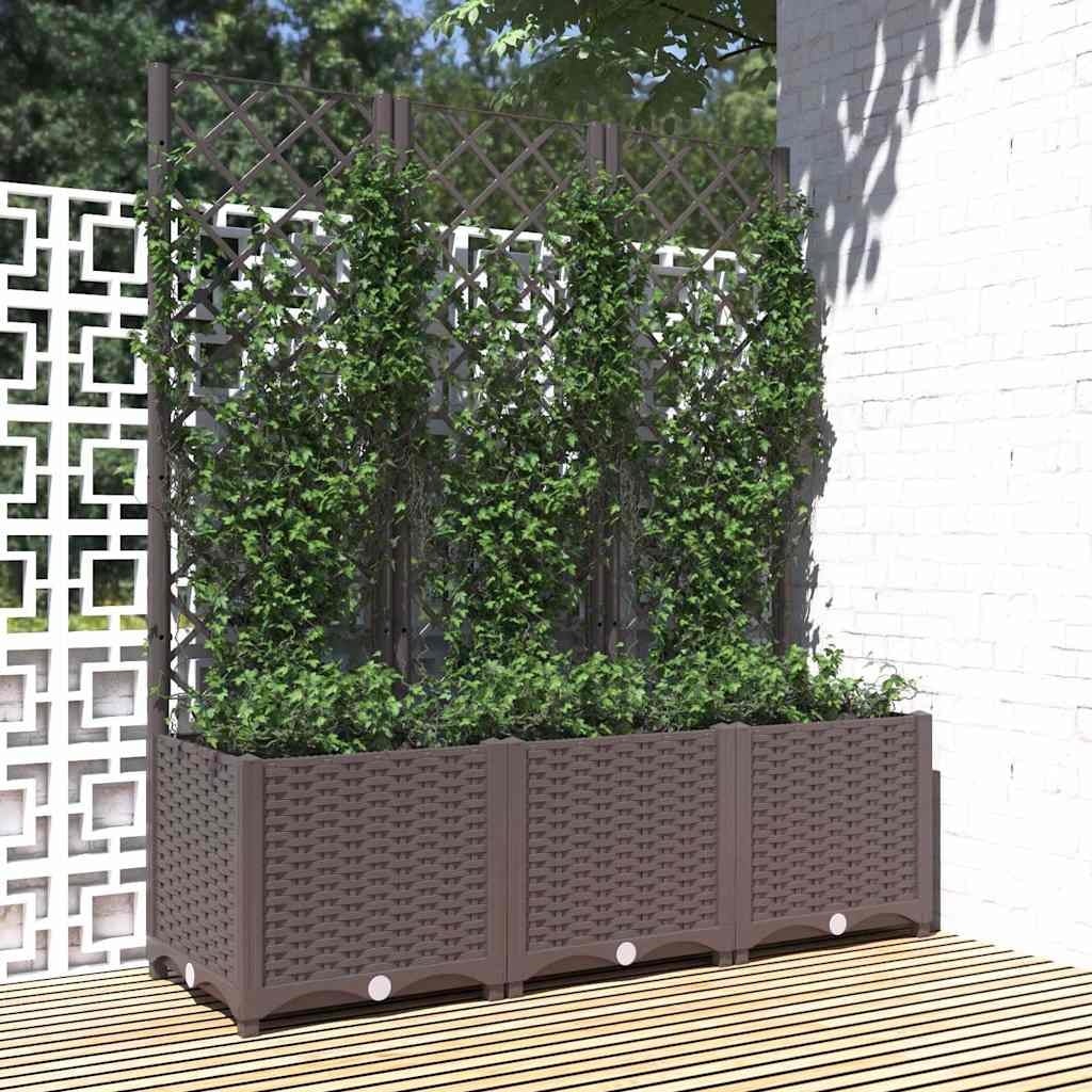 Vidaxl Jardinière avec treillis 120x40cm - Jusqu'à -34% sur votre extérieur