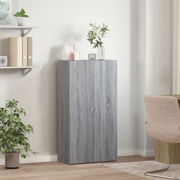 Vidaxl Armoire de classement 115 cm gris chêne sonoma - Jusqu'à 30% de remise