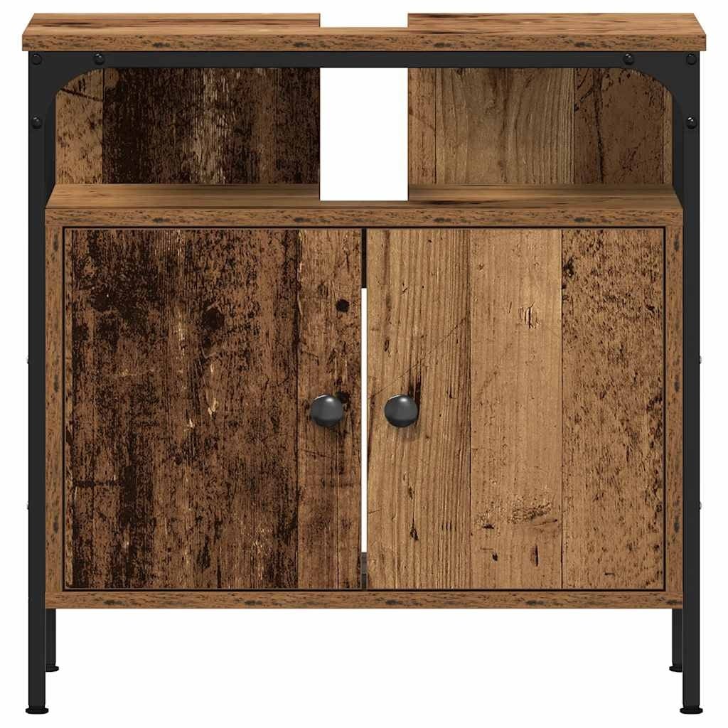 Vidaxl Meuble sous-vasque aspect vieux bois 60cm - Jusqu'à -34% sur votre salle de bain