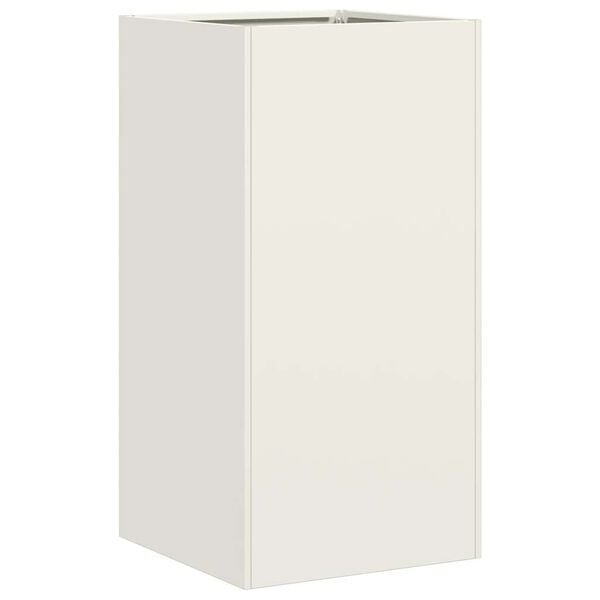 Vidaxl Jardinière sur pied 40x40x80 cm - Acier blanc - Jusqu'à -37%