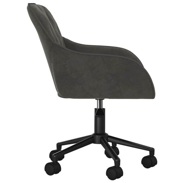 Vidaxl Chaise de bureau pivotante velours gris foncé - Jusqu'à -34%