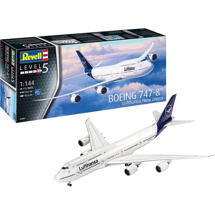 Maquette Avion Boeing 747-8 Lufthansa - Échelle 1:144 - Jusqu'à -32%