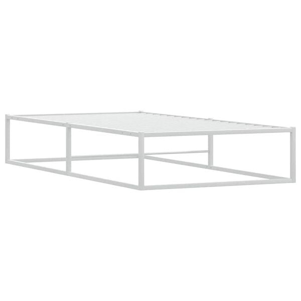 Vidaxl Cadre de lit en métal blanc 90x200 cm - Jusqu'à 34% de remise