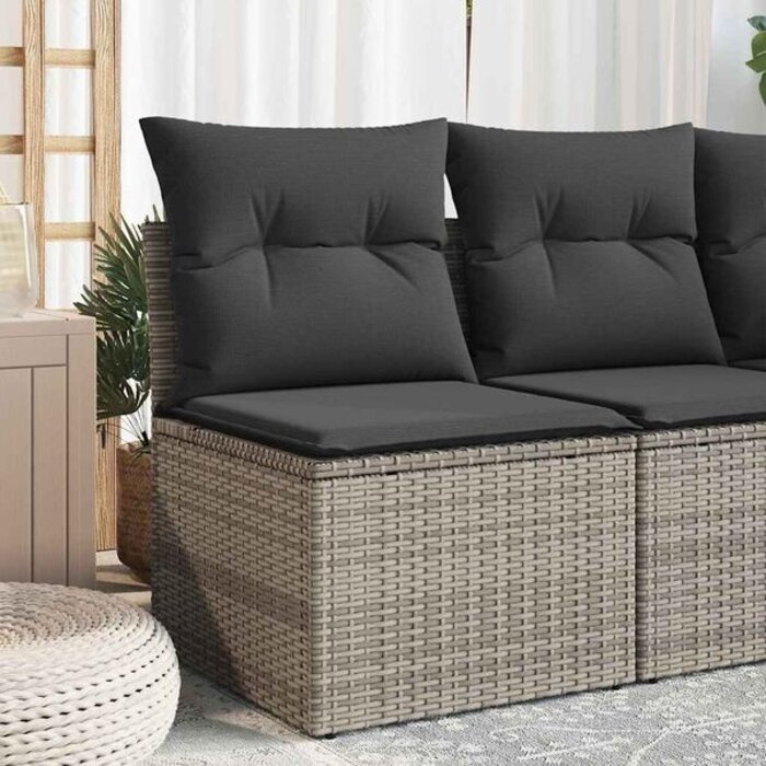 Vidaxl Fauteuil de jardin en polyrotin avec rangement - Jusqu'à 34% de réduction