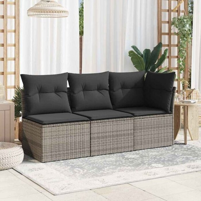 Vidaxl Fauteuil de jardin en polyrotin avec rangement - Jusqu'à 34% de réduction