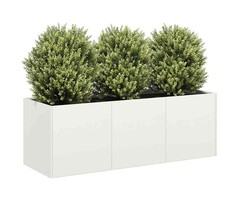 Vidaxl Jardinière surélevée en acier 120x40 cm - Blanc - Jusqu'à -40%