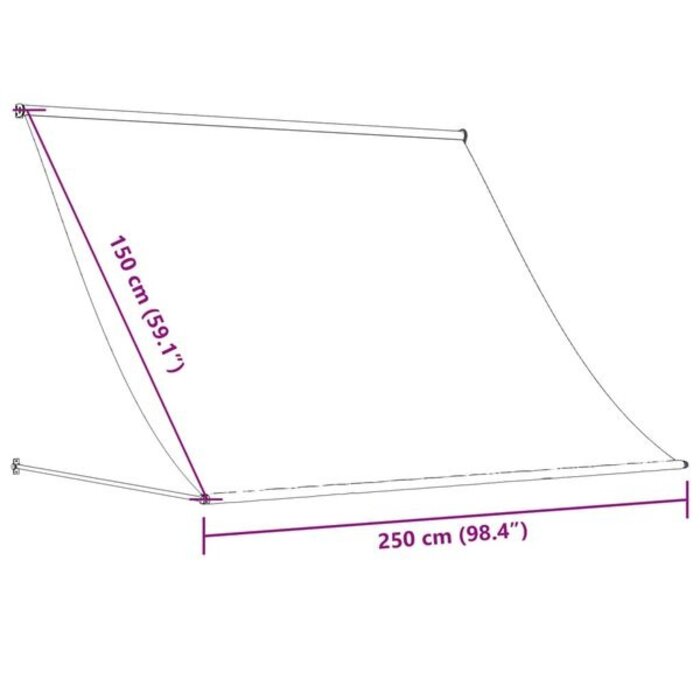 Vidaxl Auvent rétractable anthracite 250 x 150 cm - Jusqu'à -34% de remise