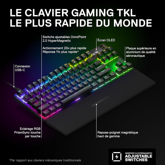 Clavier Gaming TKL Switchs Magnétiques - Jusqu'à -35% sur l'Outlet
