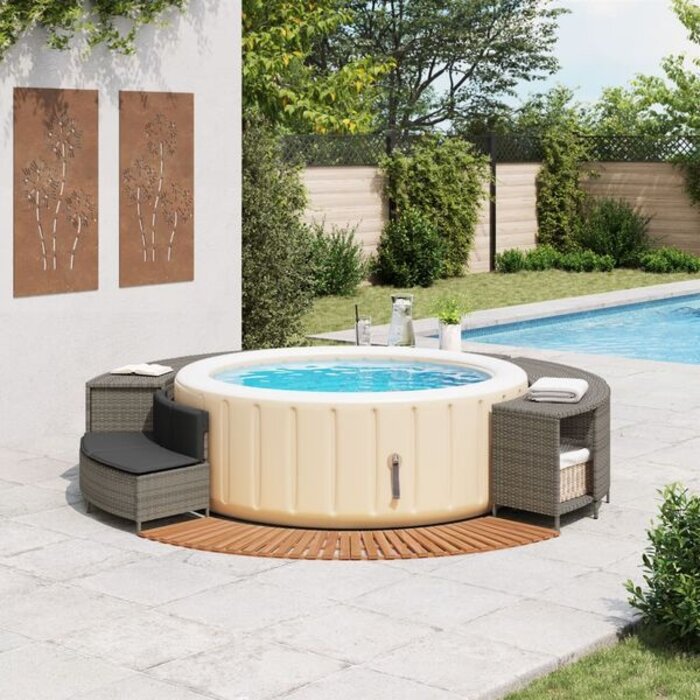 Vidaxl Entourage de Spa Premium Gris - Jusqu'à -35% sur nos modèles outlet