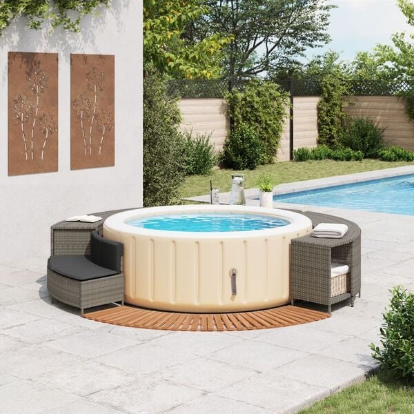 Vidaxl Entourage de Spa Premium Gris - Jusqu'à -35% sur nos modèles outlet
