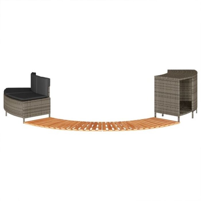 Vidaxl Entourage de Spa Premium Gris - Jusqu'à -35% sur nos modèles outlet
