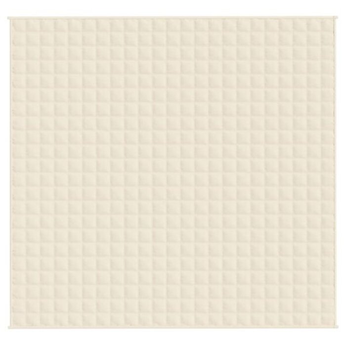 Vidaxl Couverture lestée 220x230cm 11kg Crème - Jusqu'à 34% de remise
