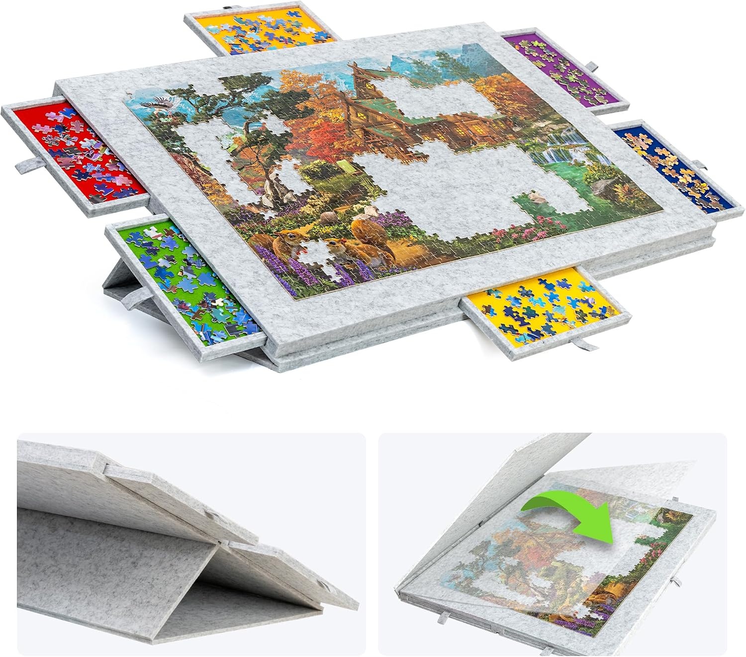 Plateau de puzzle inclinable 1500 pièces - Jusqu'à 34% de remise