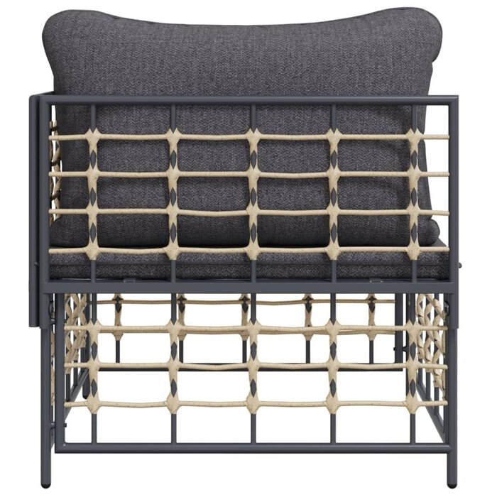 Vidaxl Canapé d'angle de jardin anthracite - Jusqu'à 34 % de réduction