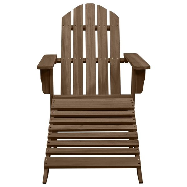 Vidaxl Chaise de jardin avec repose-pieds - Bois brun - Jusqu'à 34% de réduction