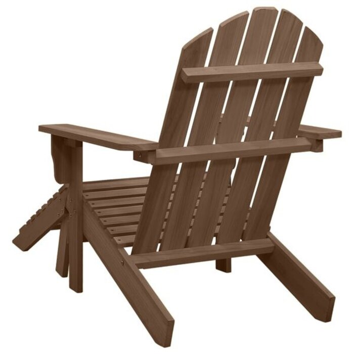 Vidaxl Chaise de jardin avec repose-pieds - Bois brun - Jusqu'à 34% de réduction