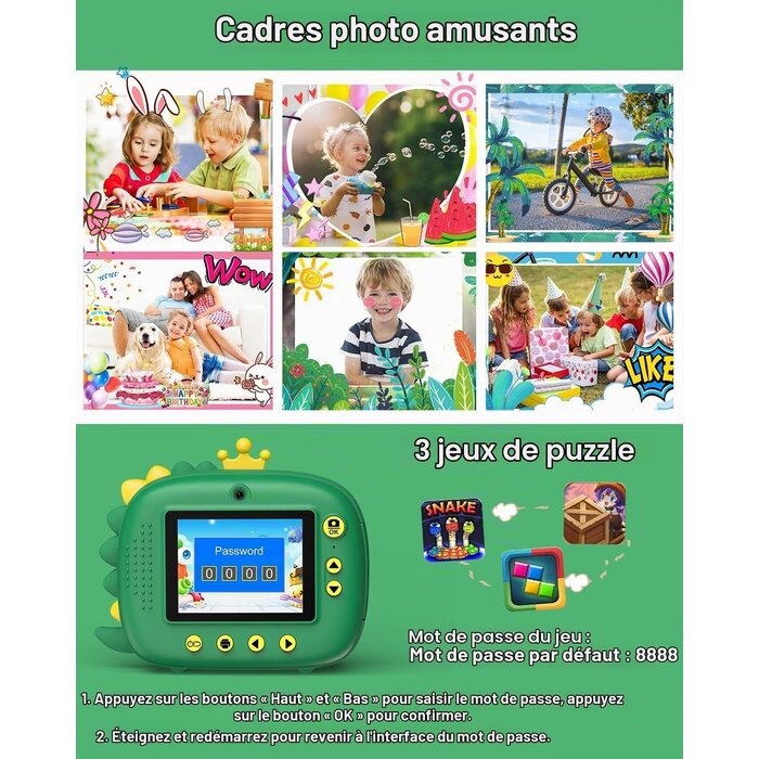 Appareil photo instantané enfant 1080p - Jusqu'à -33% sur l'état déballé