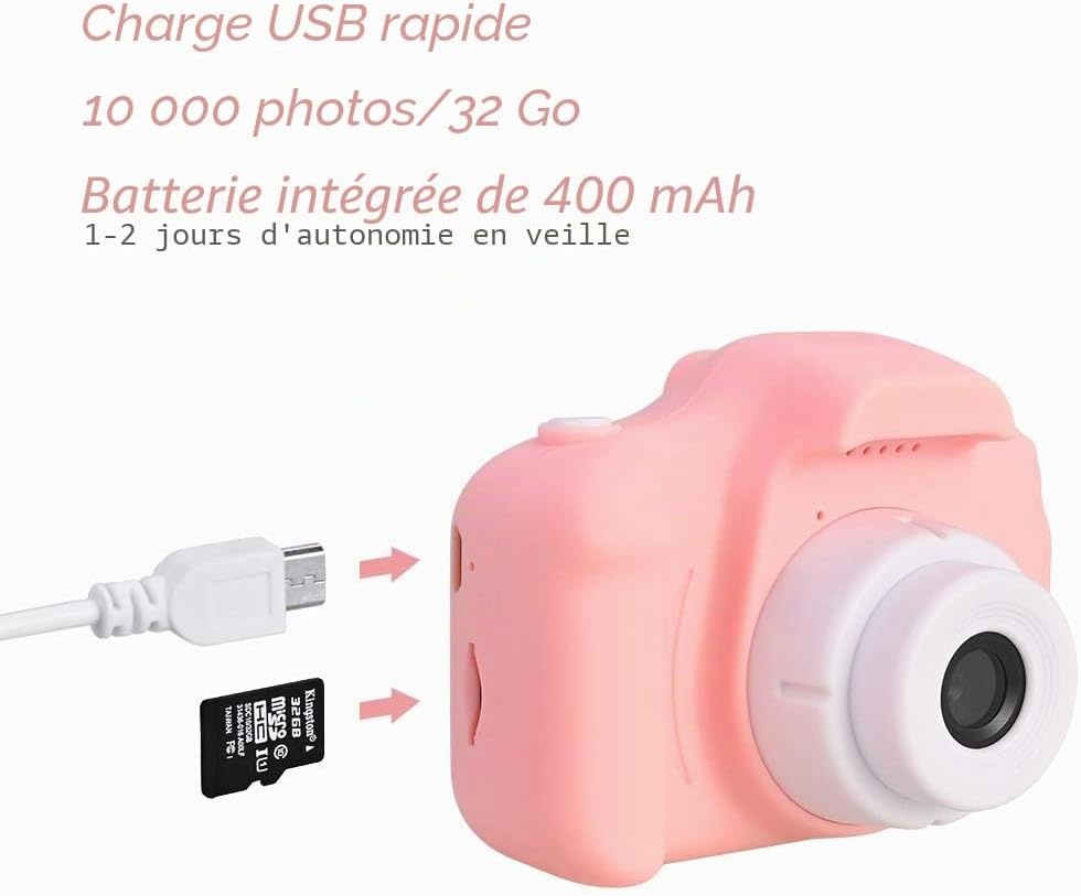 Appareil photo numérique enfant rose - Jusqu'à 32% de remise