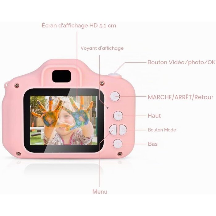 Appareil photo numérique enfant rose - Jusqu'à 32% de remise
