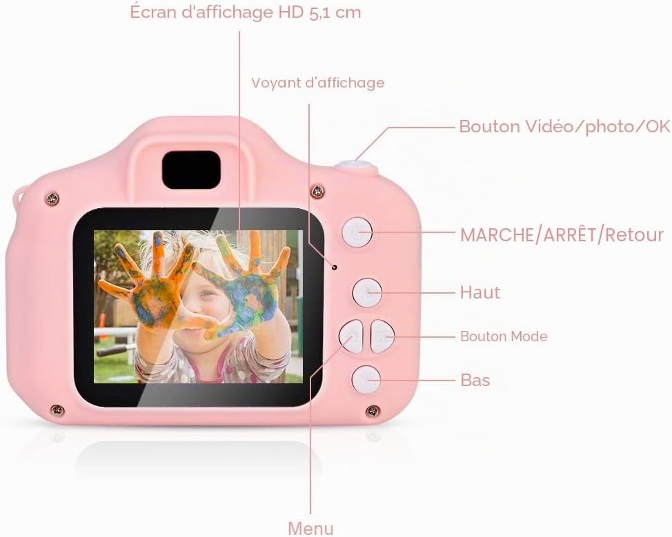 Appareil photo numérique enfant rose - Jusqu'à 32% de remise