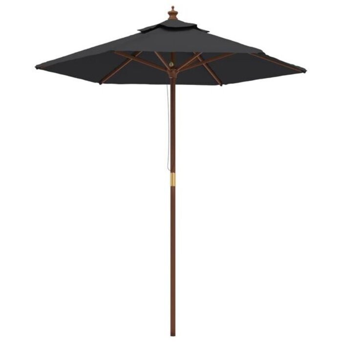 Vidaxl Parasol de jardin en bois noir - Jusqu'à 34 % de réduction