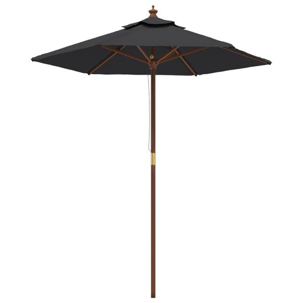 Vidaxl Parasol de jardin en bois noir - Jusqu'à 34 % de réduction