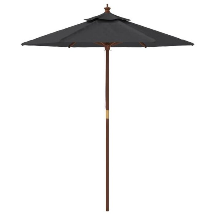 Vidaxl Parasol de jardin en bois noir - Jusqu'à 34 % de réduction