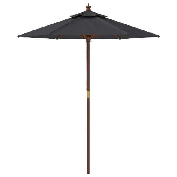 Vidaxl Parasol de jardin en bois noir - Jusqu'à 34 % de réduction