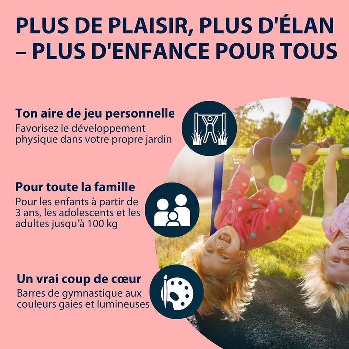 Double barre de gymnastique réglable pour jardin - Jusqu'à -35%