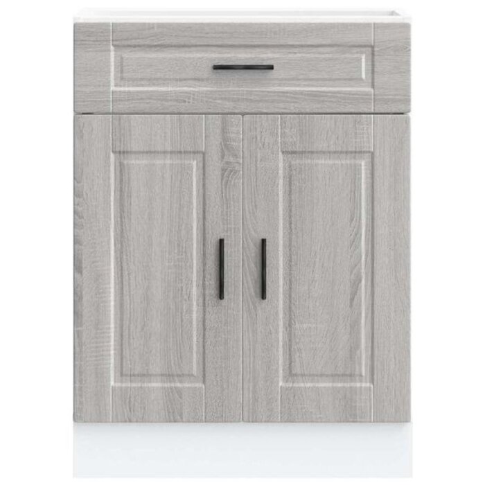 Vidaxl Meuble bas de cuisine Porto - Chêne sonoma gris - Jusqu'à 35% de remise