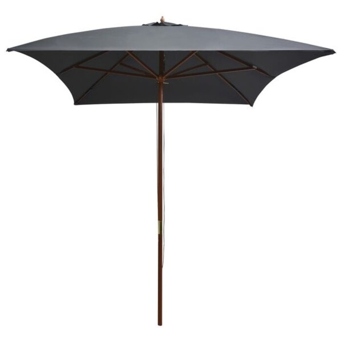 Vidaxl Parasol rectangulaire 200x300 cm en bois anthracite - Jusqu'à -34%