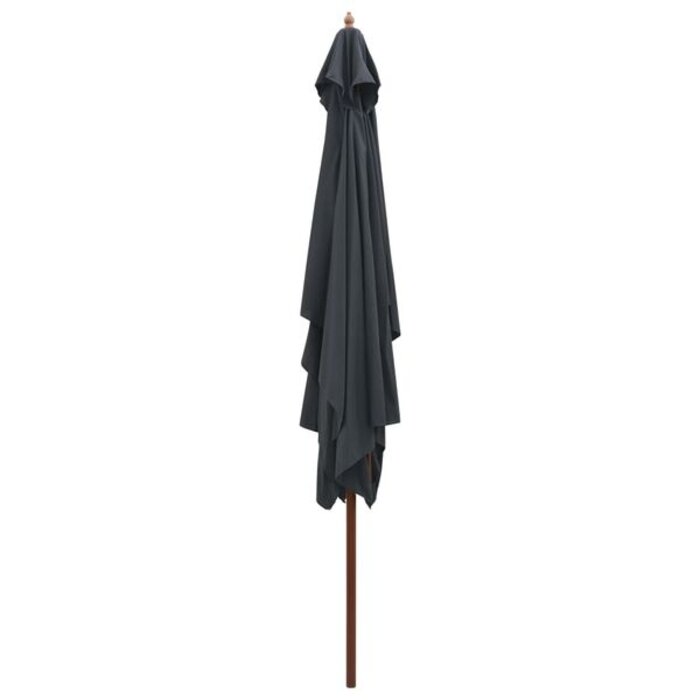 Vidaxl Parasol rectangulaire 200x300 cm en bois anthracite - Jusqu'à -34%