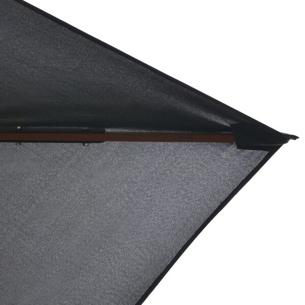 Vidaxl Parasol rectangulaire 200x300 cm en bois anthracite - Jusqu'à -34%