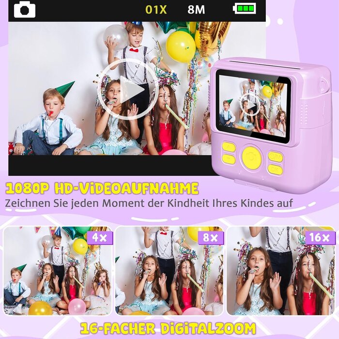 Appareil photo instantané pour enfants - Violet - Jusqu'à -33% sur l'outlet