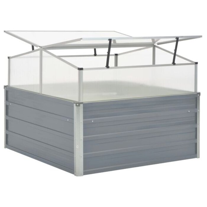 Vidaxl Petite serre de jardin 100x100x85 cm - Acier et polycarbonate - Jusqu'à -33%