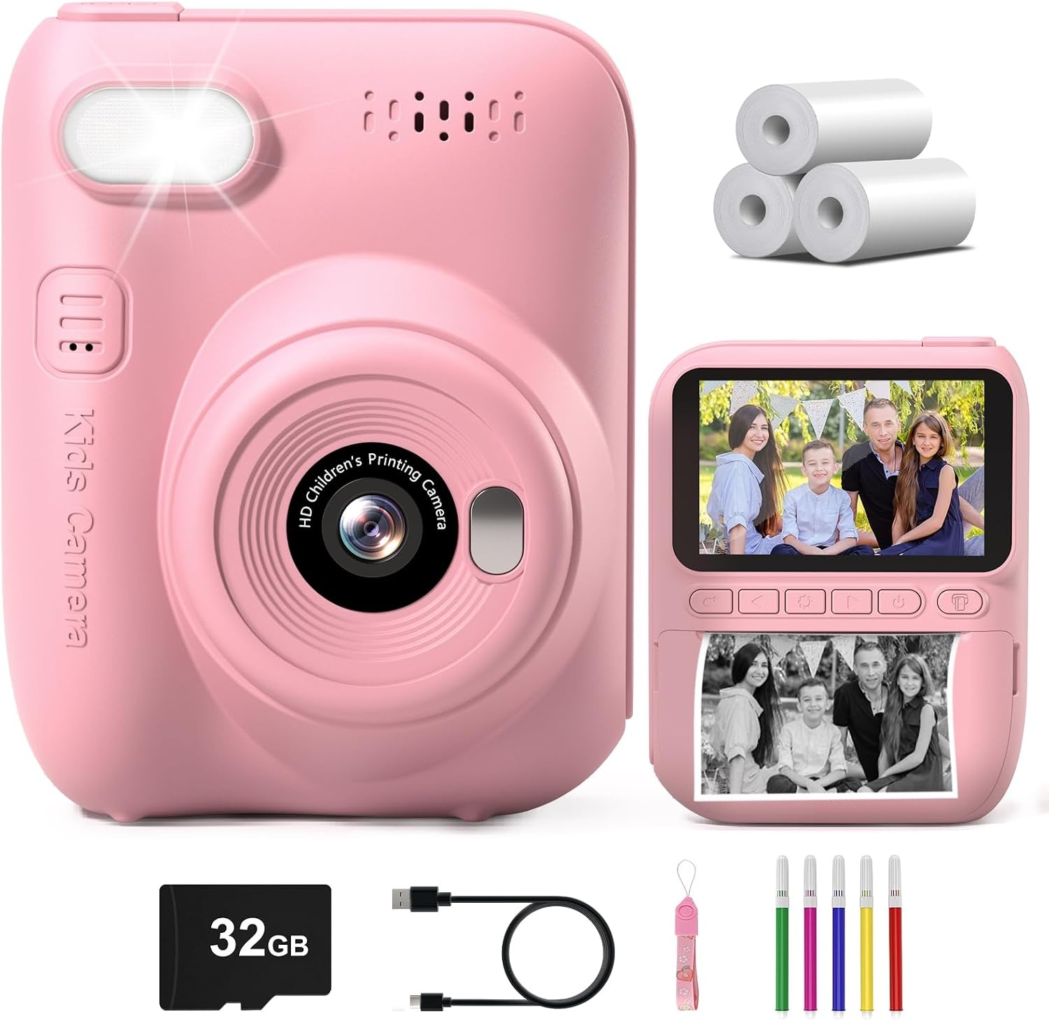 Appareil photo instantané pour enfants - Impression 1080P - Jusqu'à -33%