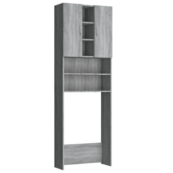 Vidaxl Meuble lave-linge gain de place - Chêne sonoma gris - Jusqu'à 35% de réduction
